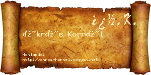 Ökrös Kornél névjegykártya